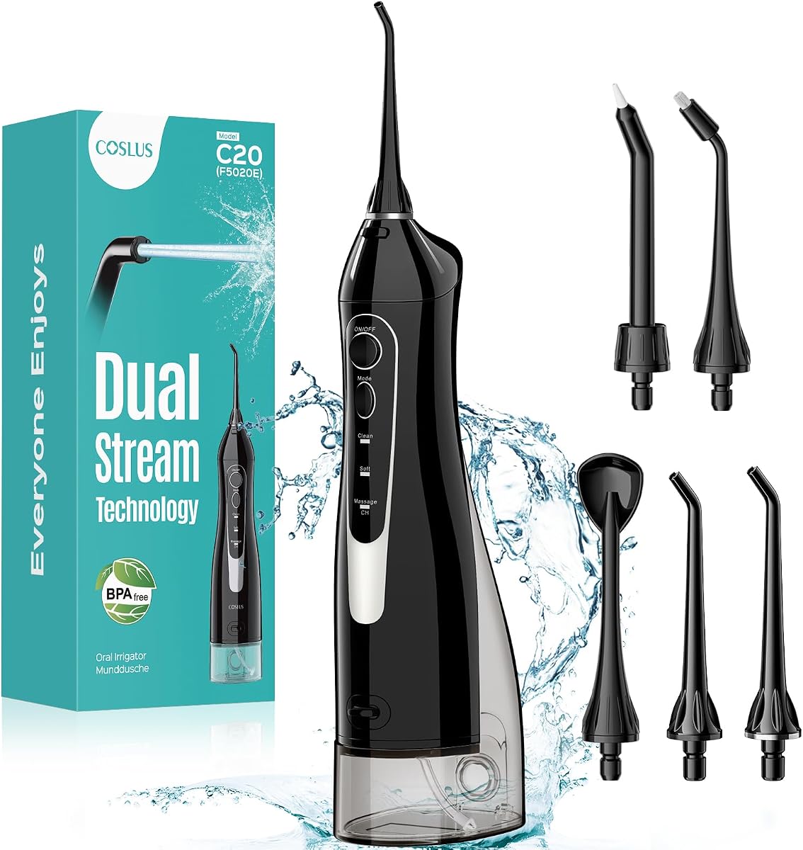 COSLUS ADA Accepted C20 Water Dental Flosser